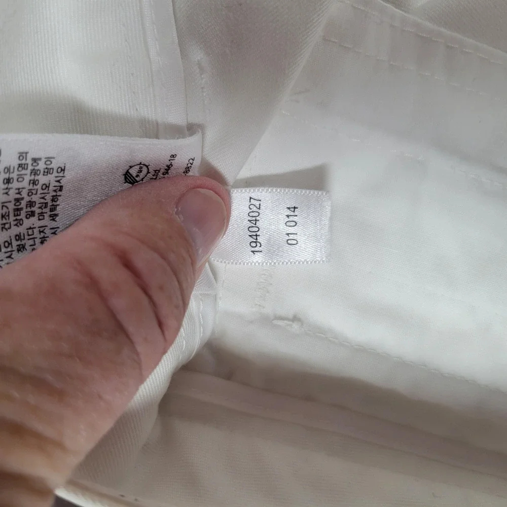 Brooks Brothers 346 Natalie Fit Pants Womens 14 White Cotton Straight Leg Dress
